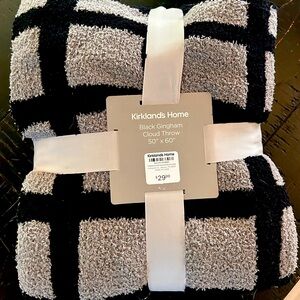 Kirklands Home Black/Gray Cloud Blanket